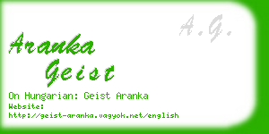 aranka geist business card